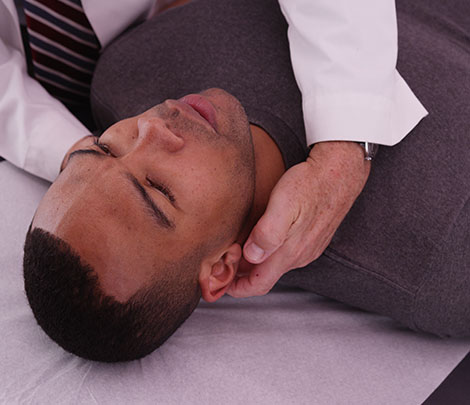 Man with Neck Injury
