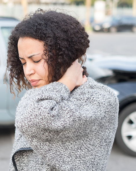 Lady in Car Accident